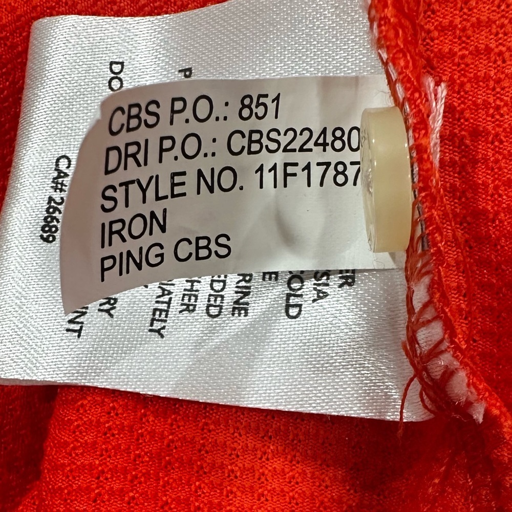 PING Syracuse University Orange Polo Shirt - Men's Large - SensorCool - Picture 8 of 10
